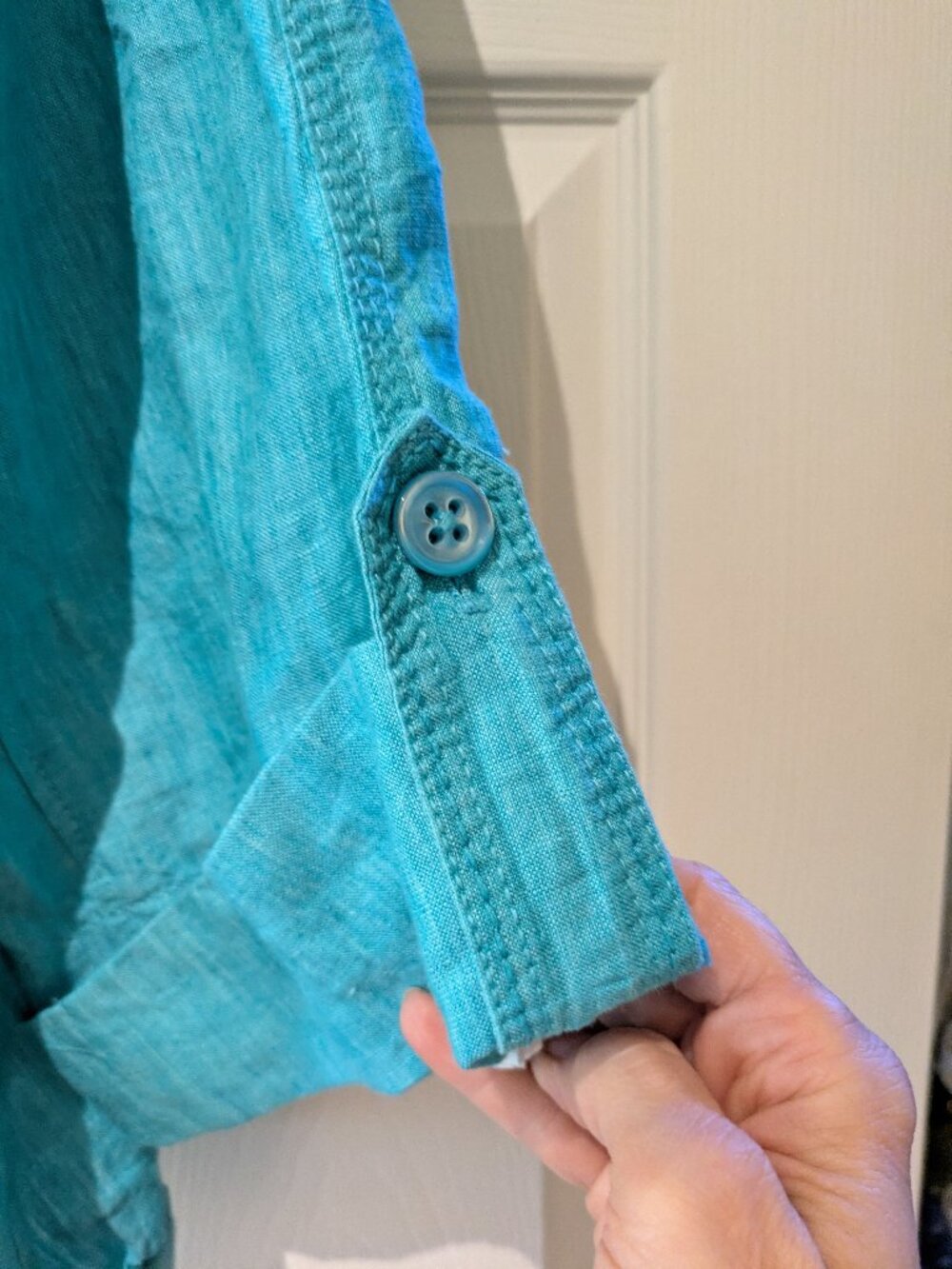 Olsen Turq.Button Front Jacket - Picture 6 of 8